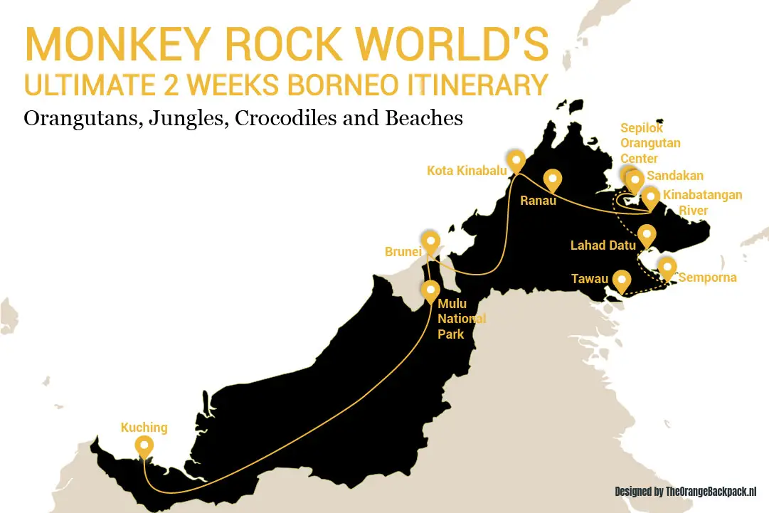 ULTIMATE 2 Weeks BORNEO & BRUNEI Itinerary - Monkey Rock World